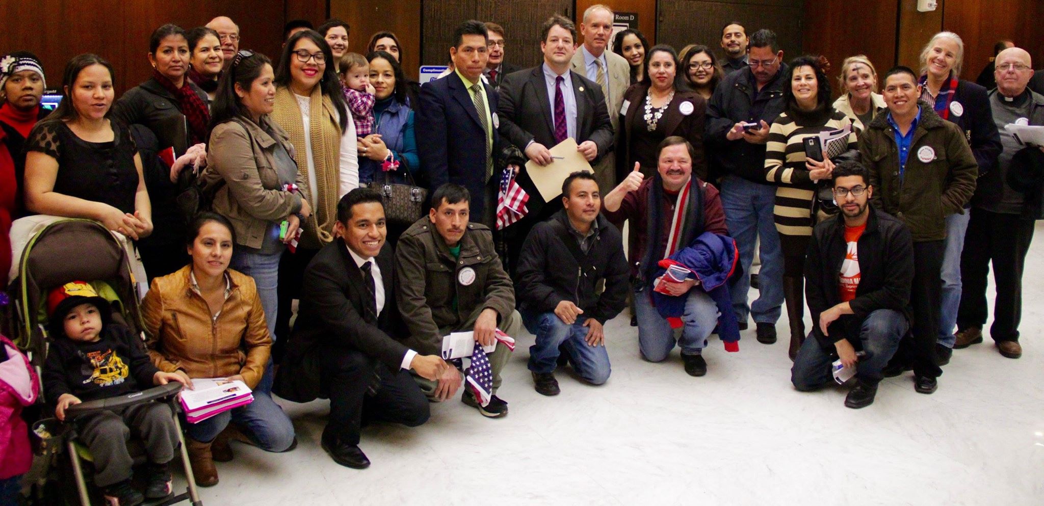 Members of Drive Virginia Forward and Delgate Alfonso Lopez and